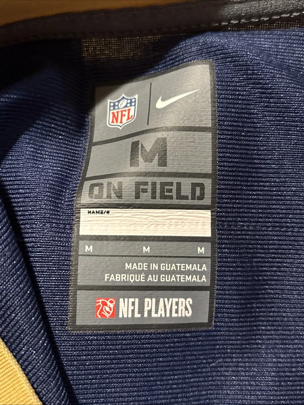 Nike Rams Navy and Gold #16 Football Jersey